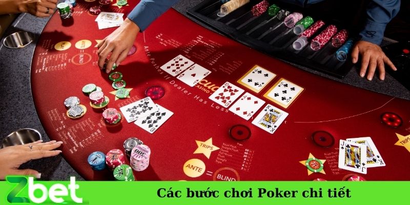 Các bước chơi Poker chi tiết